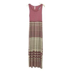 Vanilla Bay USA Pink striped  maxi tank top dress